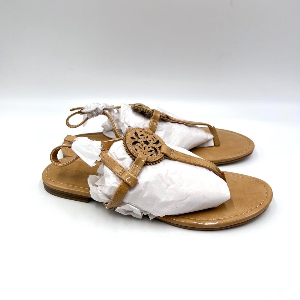 Circus NY Sam Edelman Size 7.5 Tan Beige Ceila Medallion Flat Sandals‎ Shoes